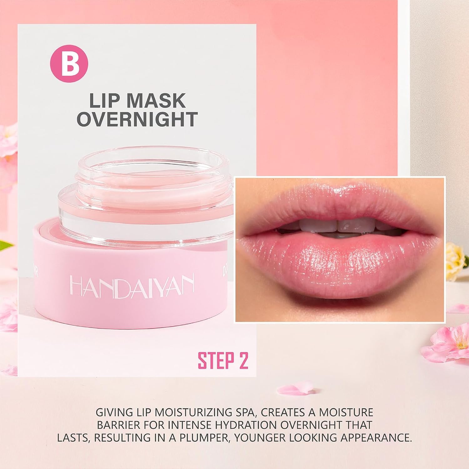 Handaiyan 2In1 Sugar Scrub & Lip Repair Mask [Set: Scrub 4g & Lip Mask 6g]	